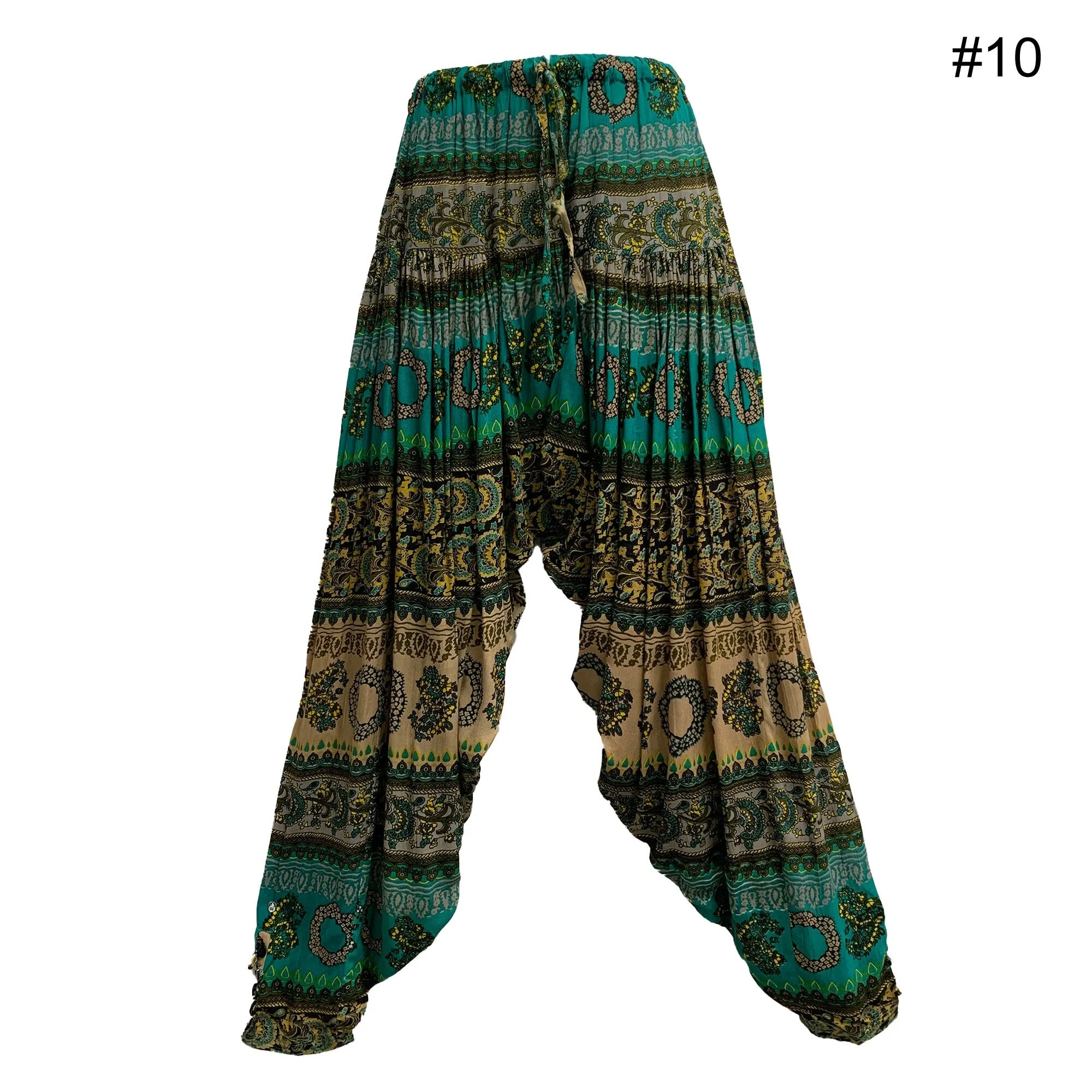 Boho Unisex Hippie Festival Yoga Ethnic Print Bagroo Harem Pants Womens Plus Size Loose Fit Pant