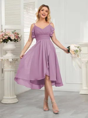 Brynn Trendy Ruffles Ruched Short Chiffon Bridesmaid Dresses