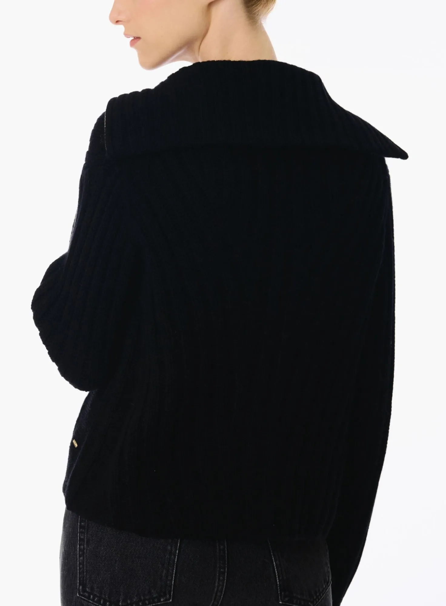 CATHY wool zip jacket (Black)