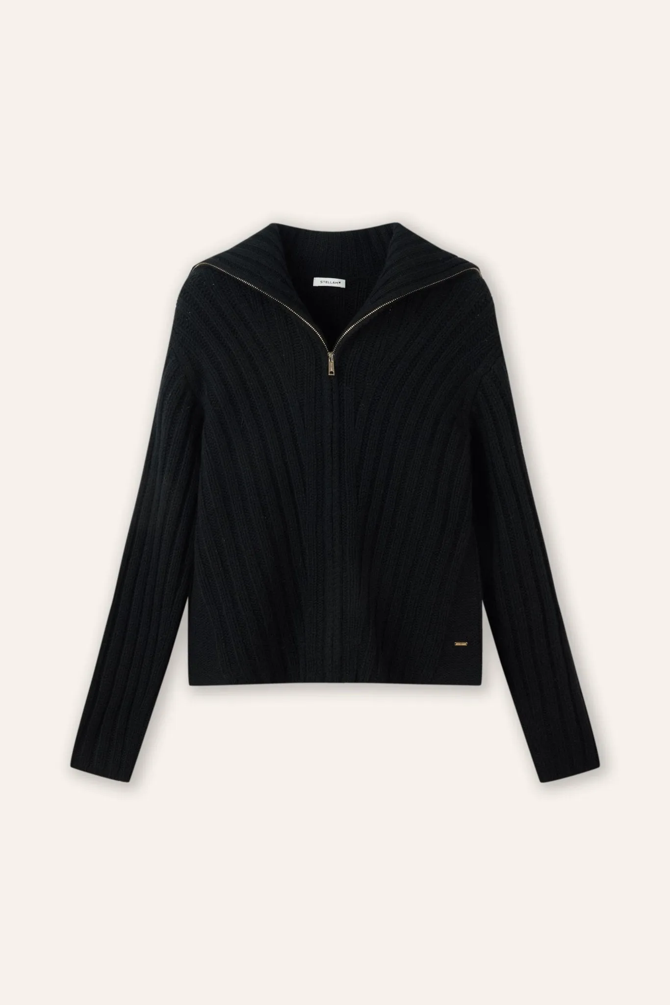 CATHY wool zip jacket (Black)