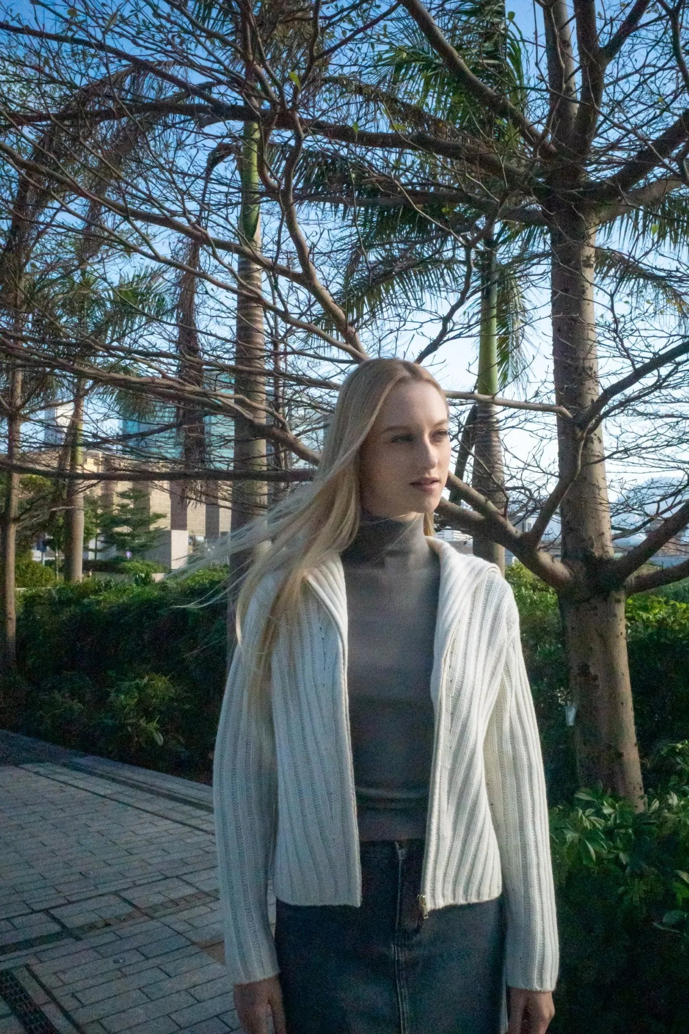 CATHY wool zip jacket (Milk)