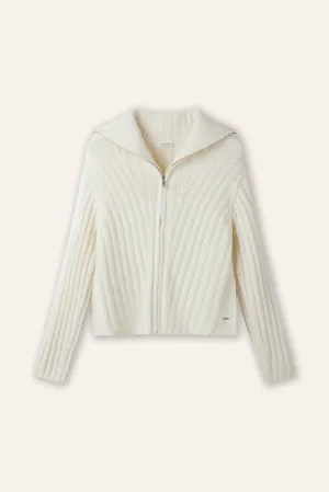 CATHY wool zip jacket (Milk)