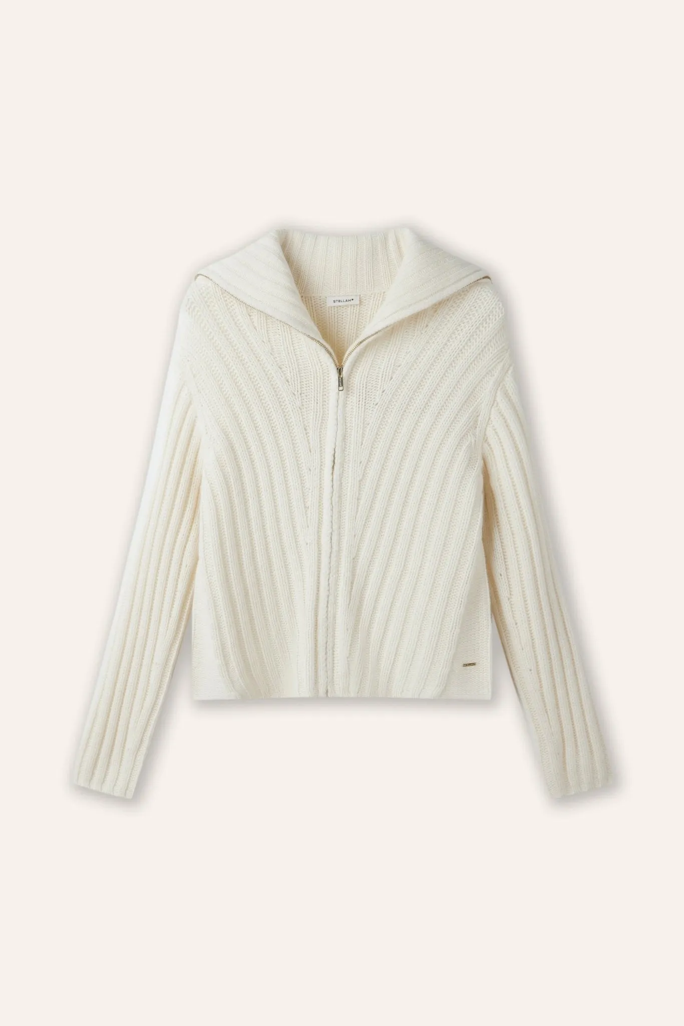CATHY wool zip jacket (Milk)