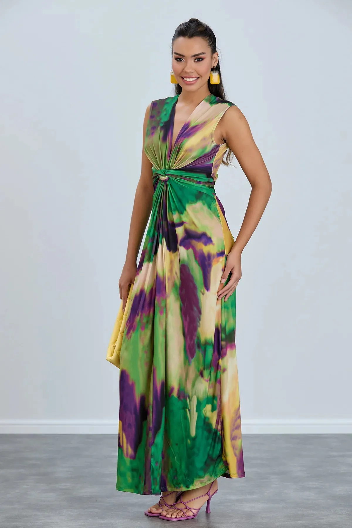 Christie Tie Dye Maxi Dress Green