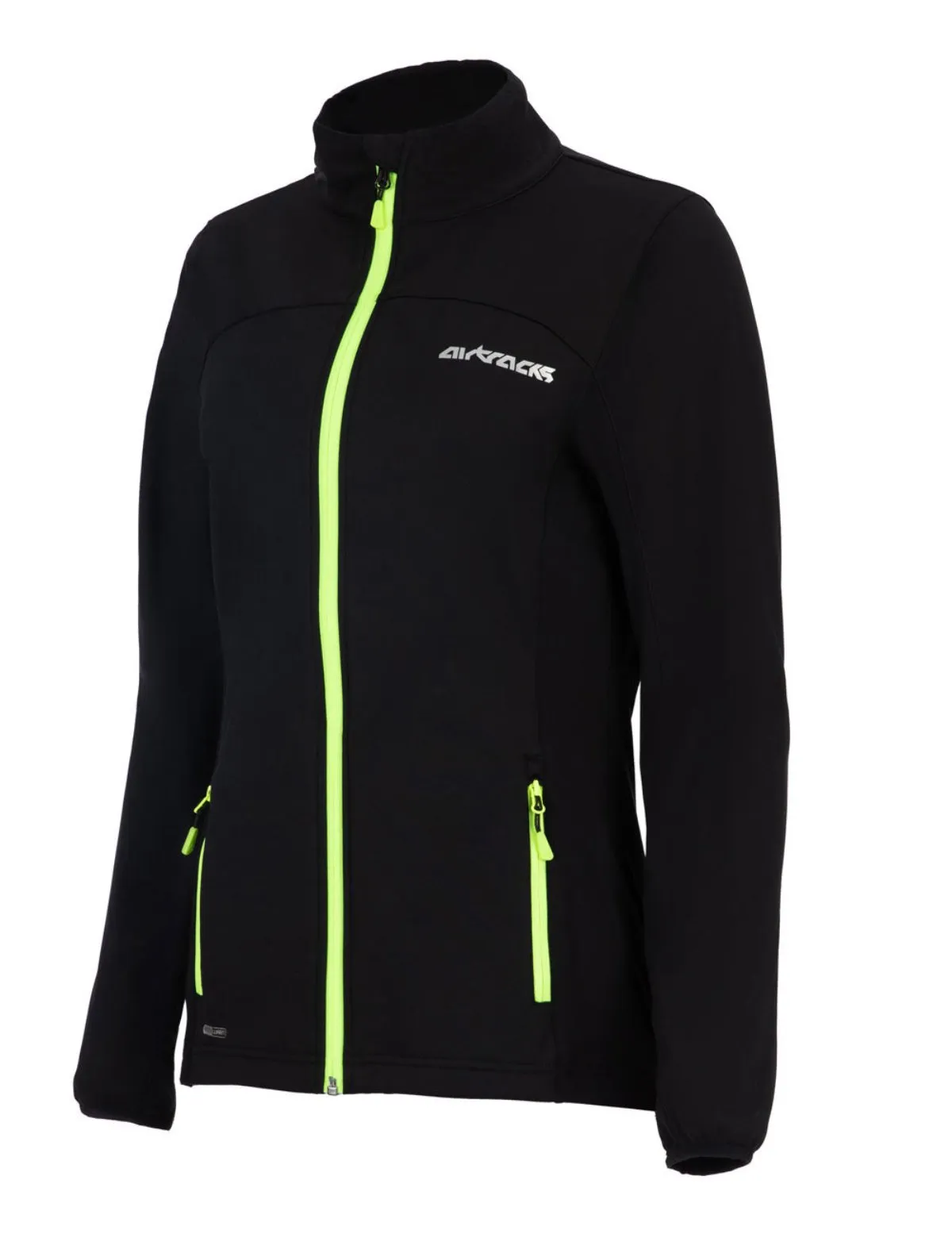 Damen Thermo Softshell Fahrradjacke Pro Line II Schwarz-Neon