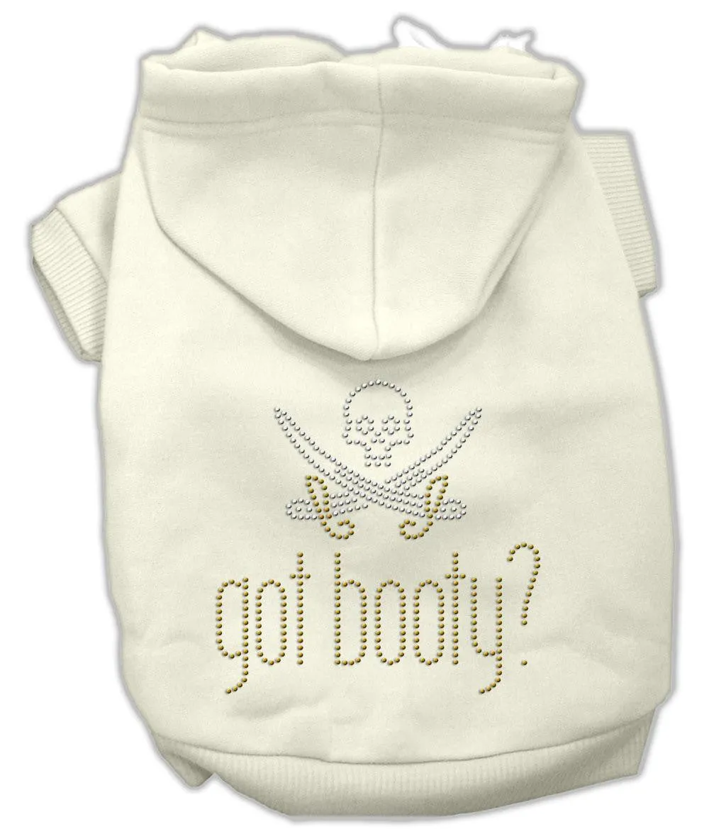 Got Booty Rhinestone Hoodies Cream XS (8)
