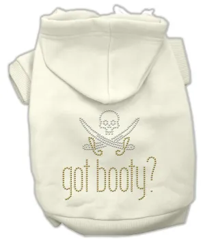 Got Booty Rhinestone Hoodies Cream XS (8)