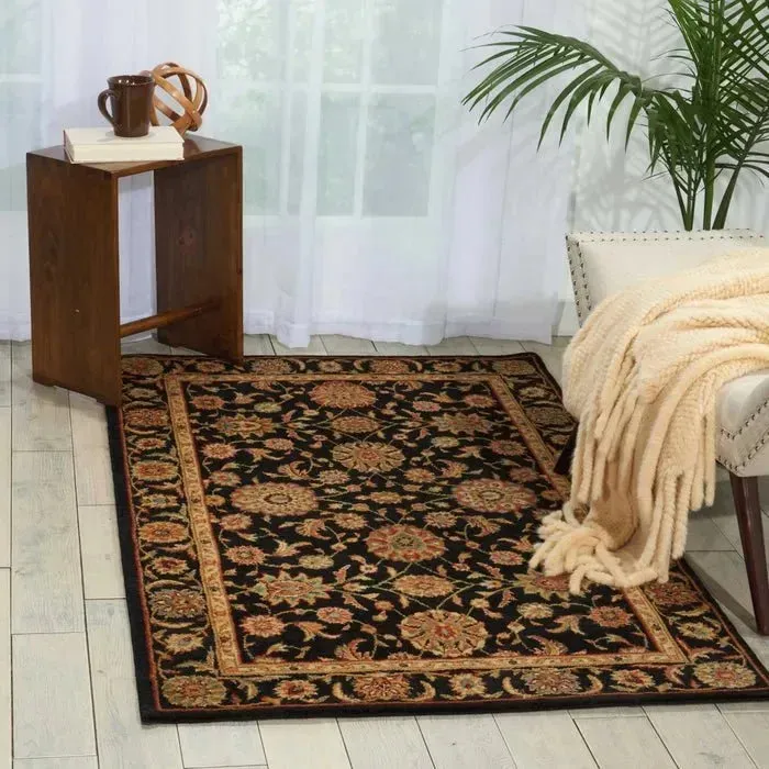 Living Treasures LI05 Black Rug