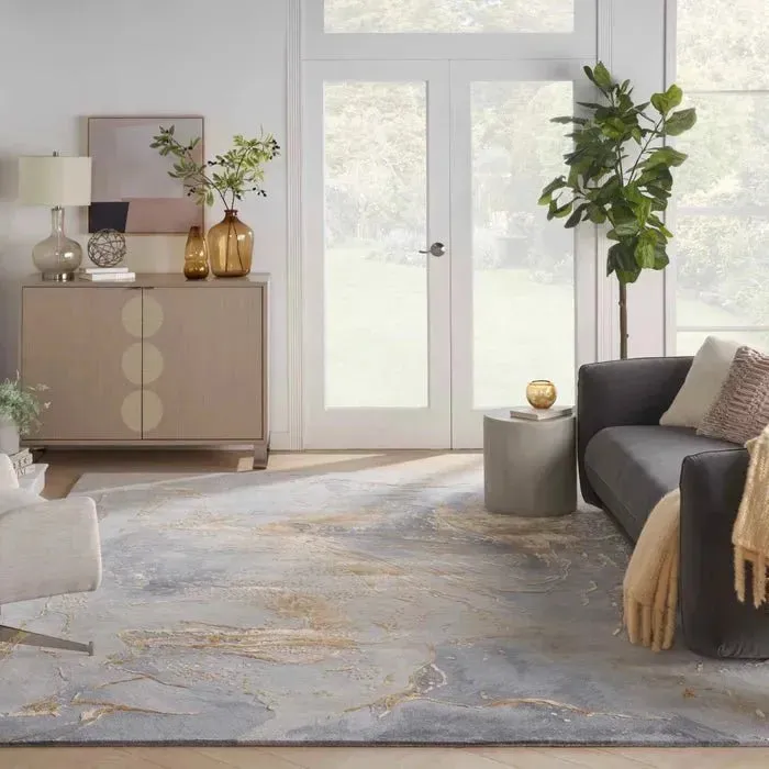 Prismatic PRS28 Grey/Gold Rug