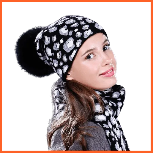 Raccoon Wool Real Fox Fur Pom Poms Hat Female | Women Warm Knitted Casual High Quality Vogue Winter Hats Skullies Beanies