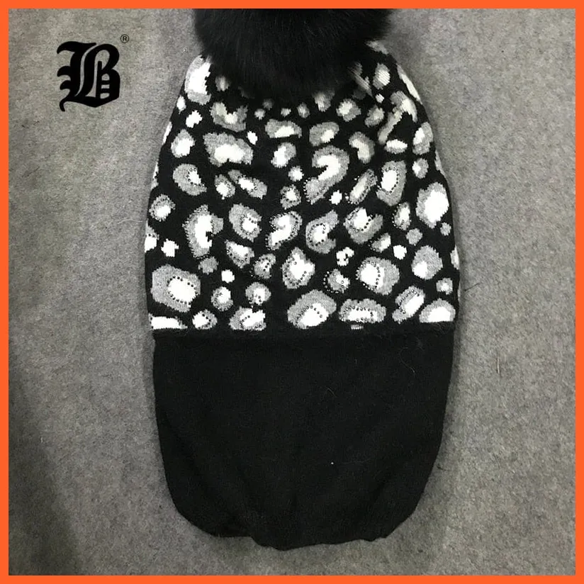 Raccoon Wool Real Fox Fur Pom Poms Hat Female | Women Warm Knitted Casual High Quality Vogue Winter Hats Skullies Beanies