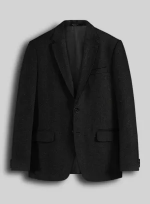 Sartori Allegra Black Herringbone Soft Tweed Jacket