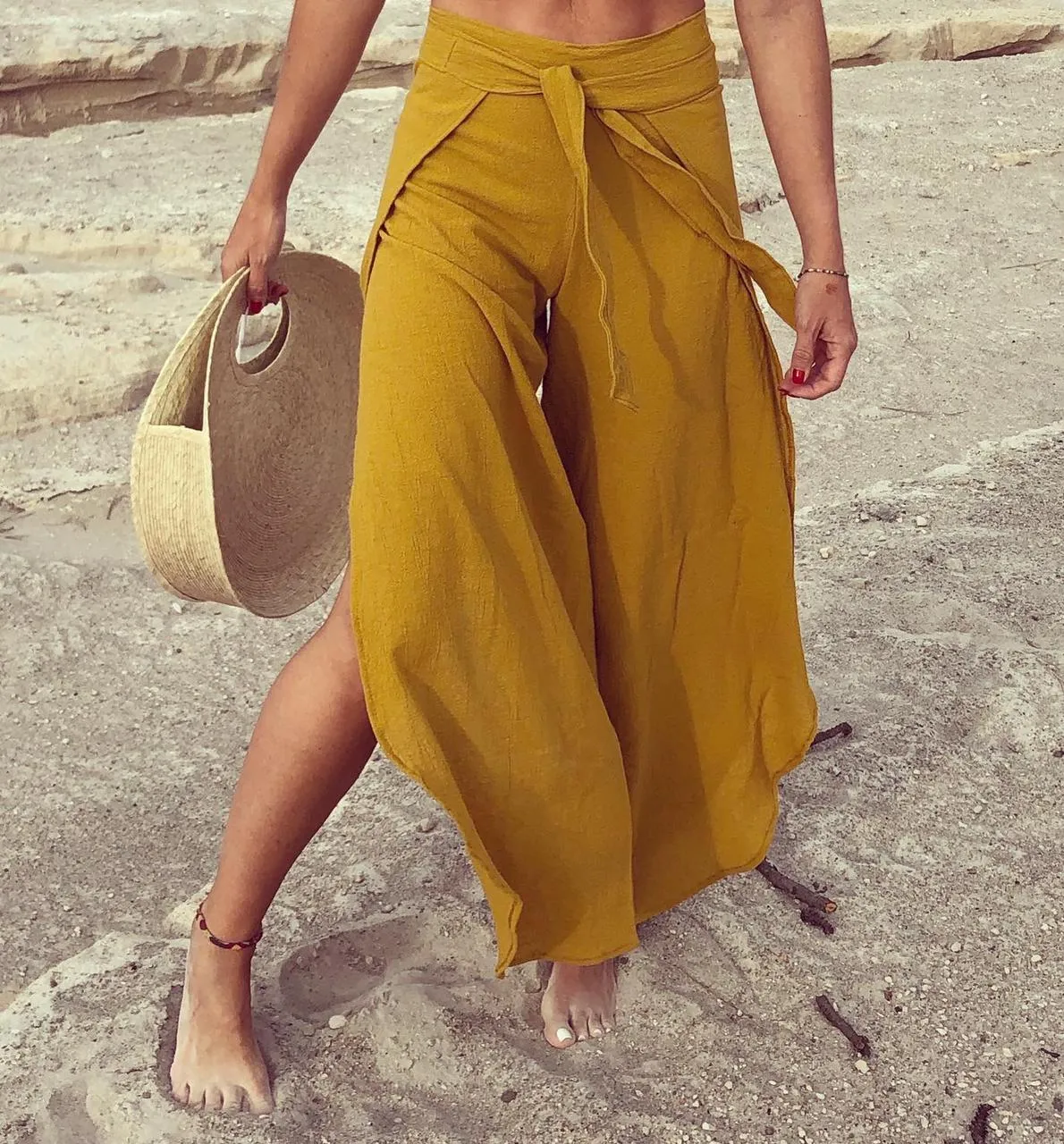 Unisex Handmade Beach Pants DHARA Organic Cotton, more colors