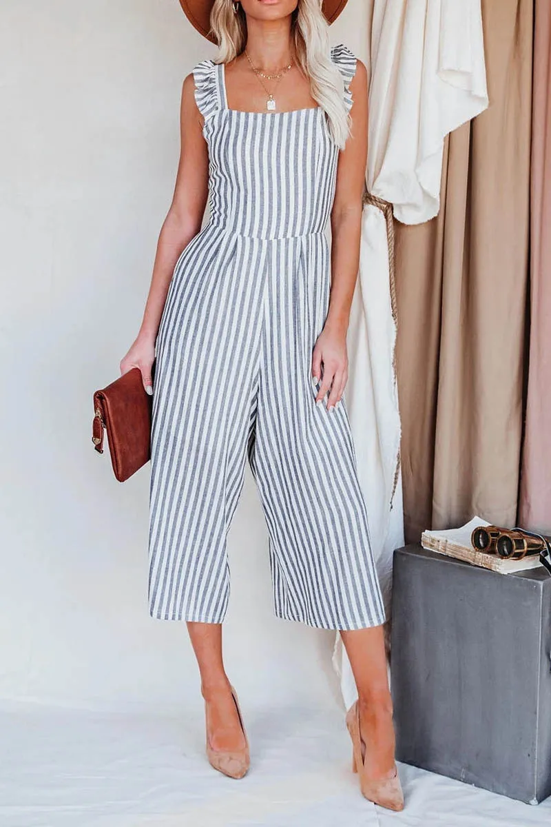 Well Behaved Printed Trendy Pocketed Tie Romper