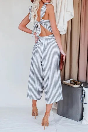 Well Behaved Printed Trendy Pocketed Tie Romper