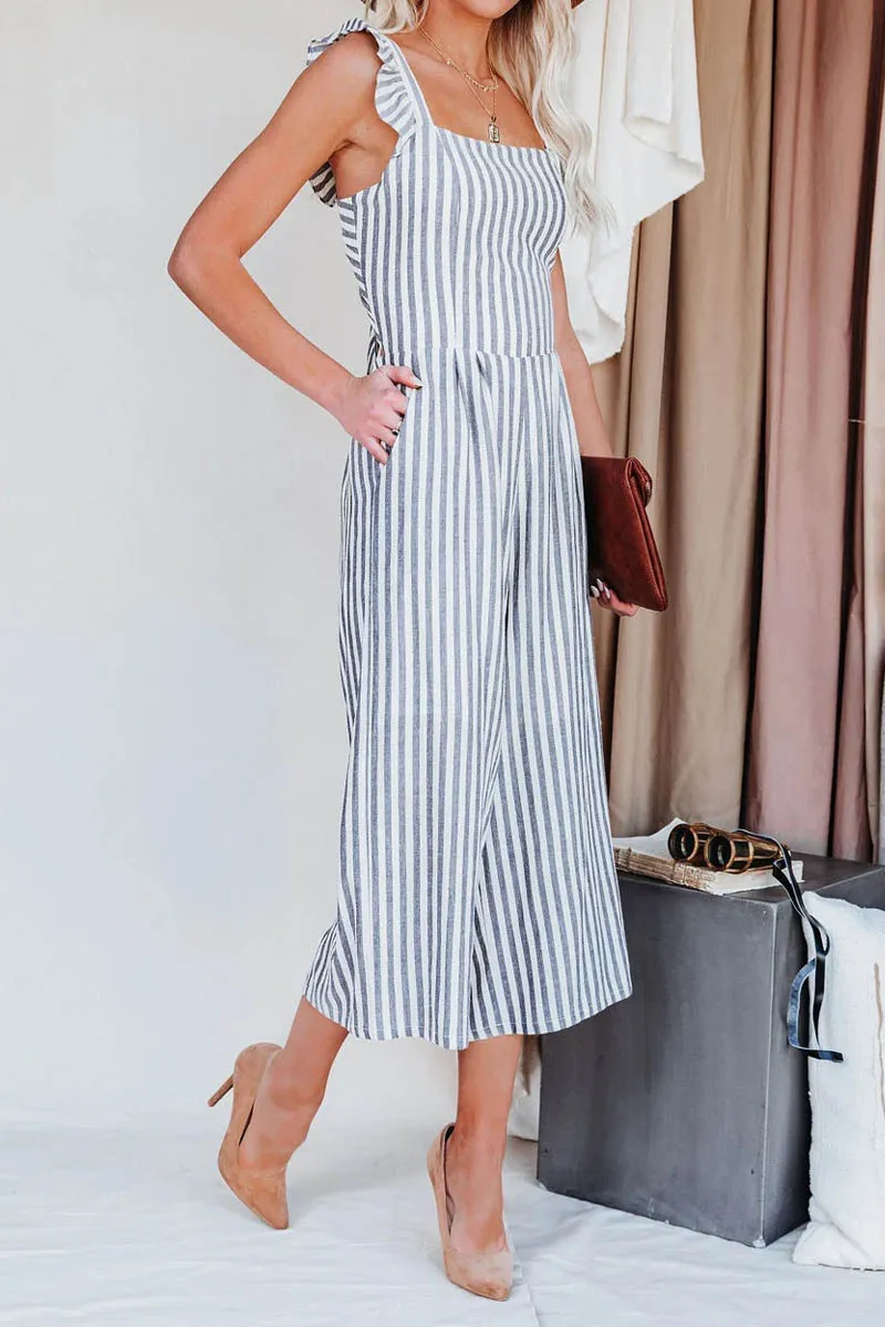 Well Behaved Printed Trendy Pocketed Tie Romper