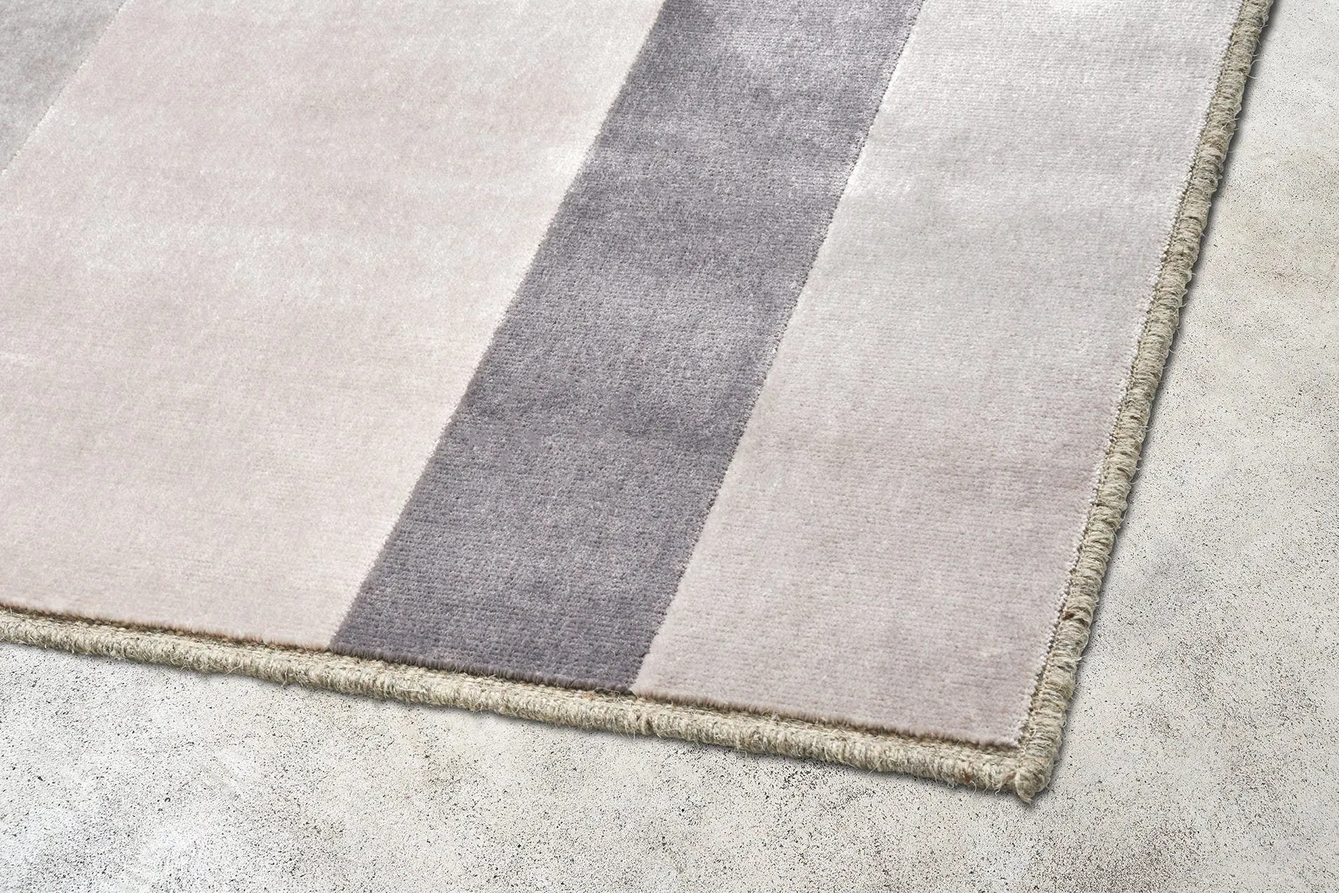 Wool & Bamboo Silk Rugs and Carpet "Mille Feuille" by Rafael Parga