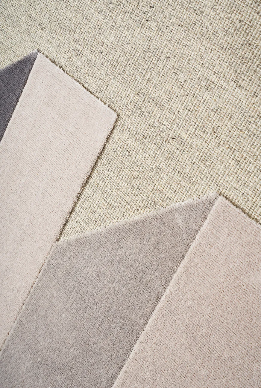 Wool & Bamboo Silk Rugs and Carpet "Mille Feuille" by Rafael Parga